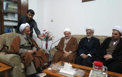 دیدار آیت الله اراکی و آیت الله مصباح یزدی دیدار آیت الله اراکی و آیت الله مصباح یزدی