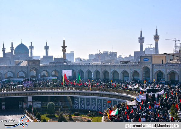 حضور حماسی مردم در راهپیمایی 9 دی مشهد به روایت تصاویر