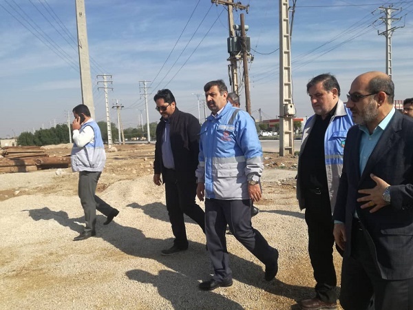 بازدید میدانی مهندس اسماعیل نجار  رییس سازمان مدیریت بحران کشور و کیامرث حاجی زاده معاون استاندار و مدیرکل مدیریت بحران خوزستان از وضعیت مناطق آبگرفته شهرستان خرمشهر