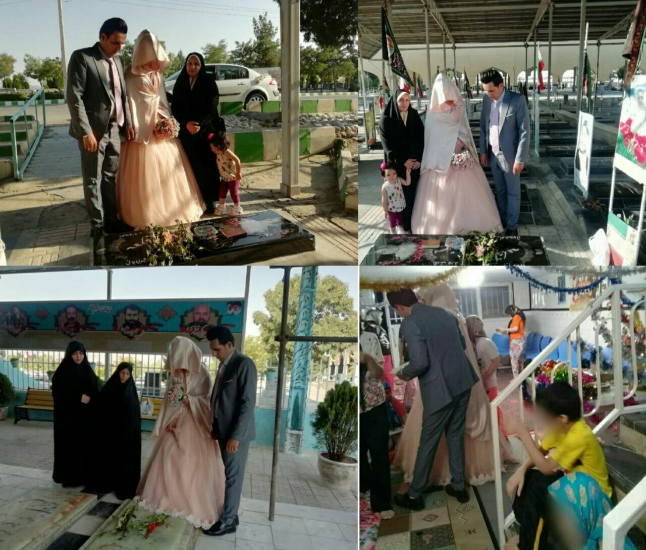 کار زیبای خبرنگار کرمانشاهی در روز عروسی خود