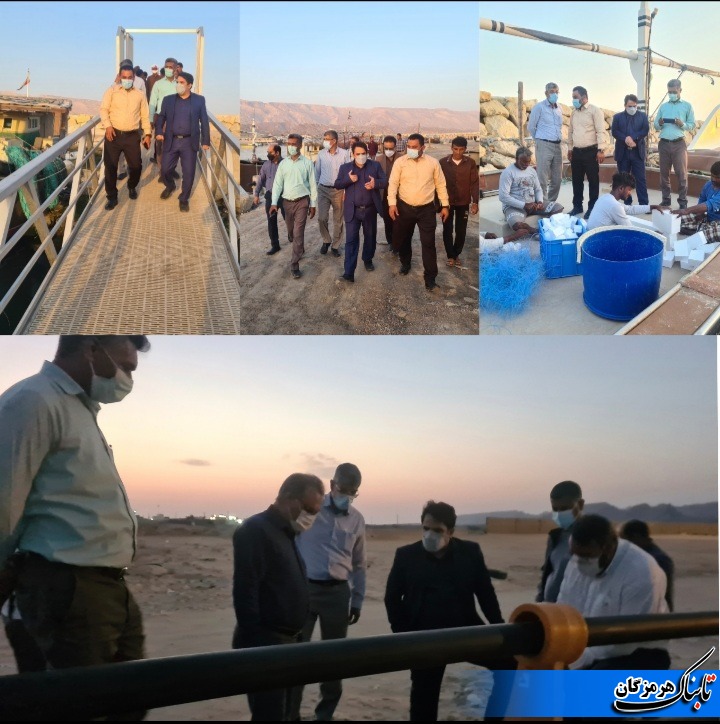 ارتقای ارائه خدمات به صیادان با واگذاری موج شکن های مردمی به شیلات/مدیرکل شیلات هرمزگان از موج شکن مردمی روستای گرزه و طرح پرورش ماهی در قفس هندرابی زاده در چیرویه شهرستان بندر لنگه بازدید کرد