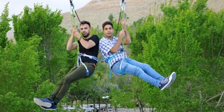 احداث زیپ‌لاین و پل معلق در پارک جنگلی آبیدر سنندج