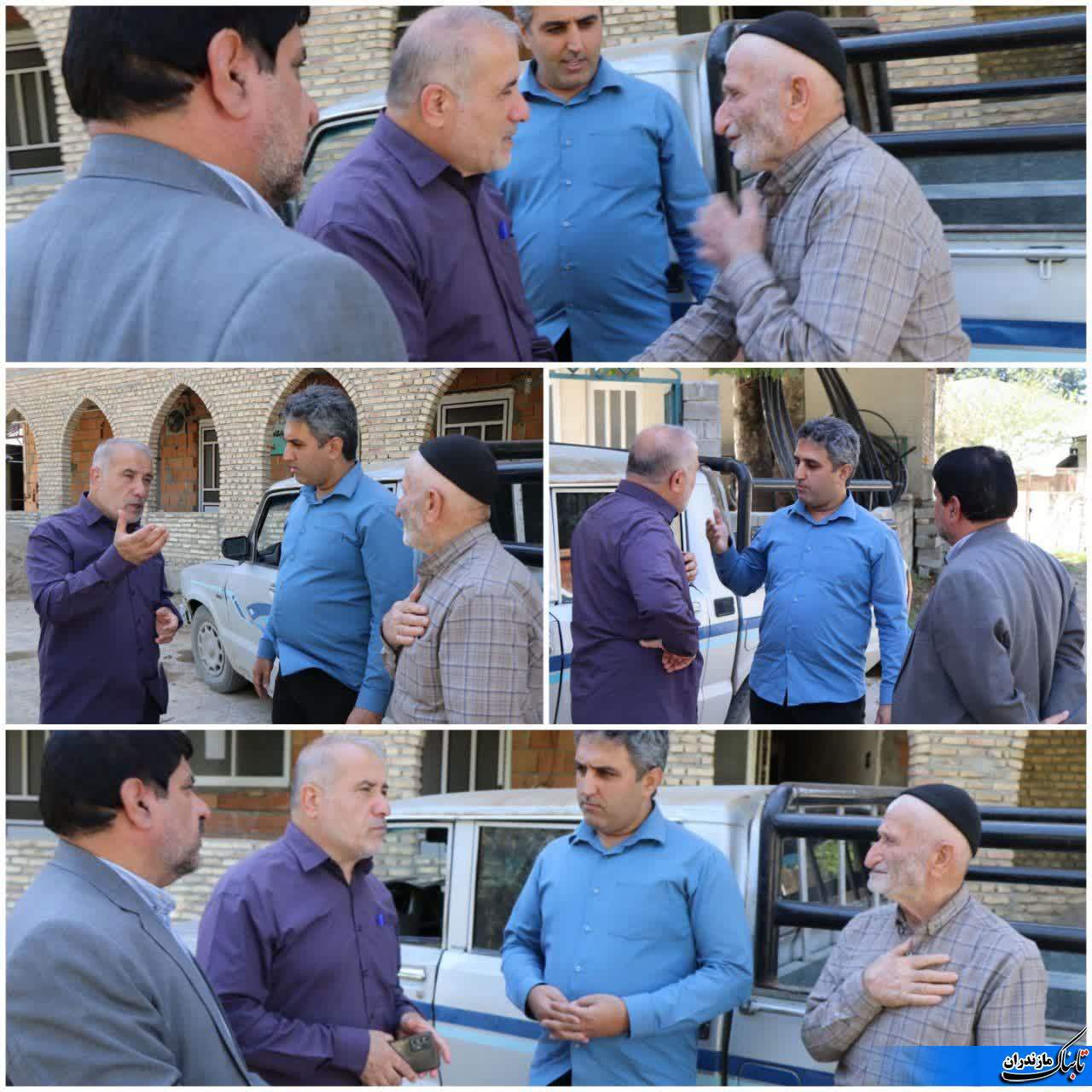 بازدید نماینده شرق مازندران از دو روستای «سفیدکوه» و «اِرَم» هزارجریب نکا