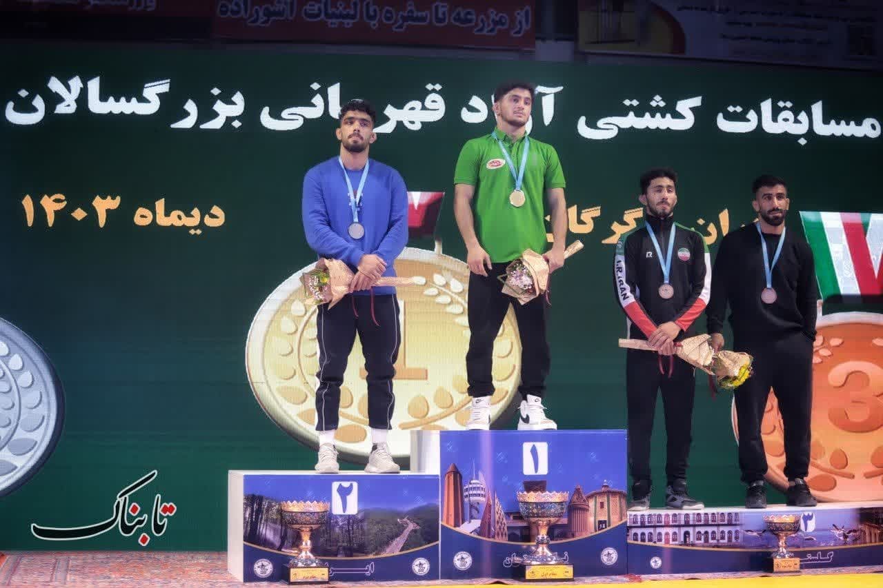 اختتامیه رقابت‌های کشتی آزاد قهرمانی کشور در گرگان+تصاویر