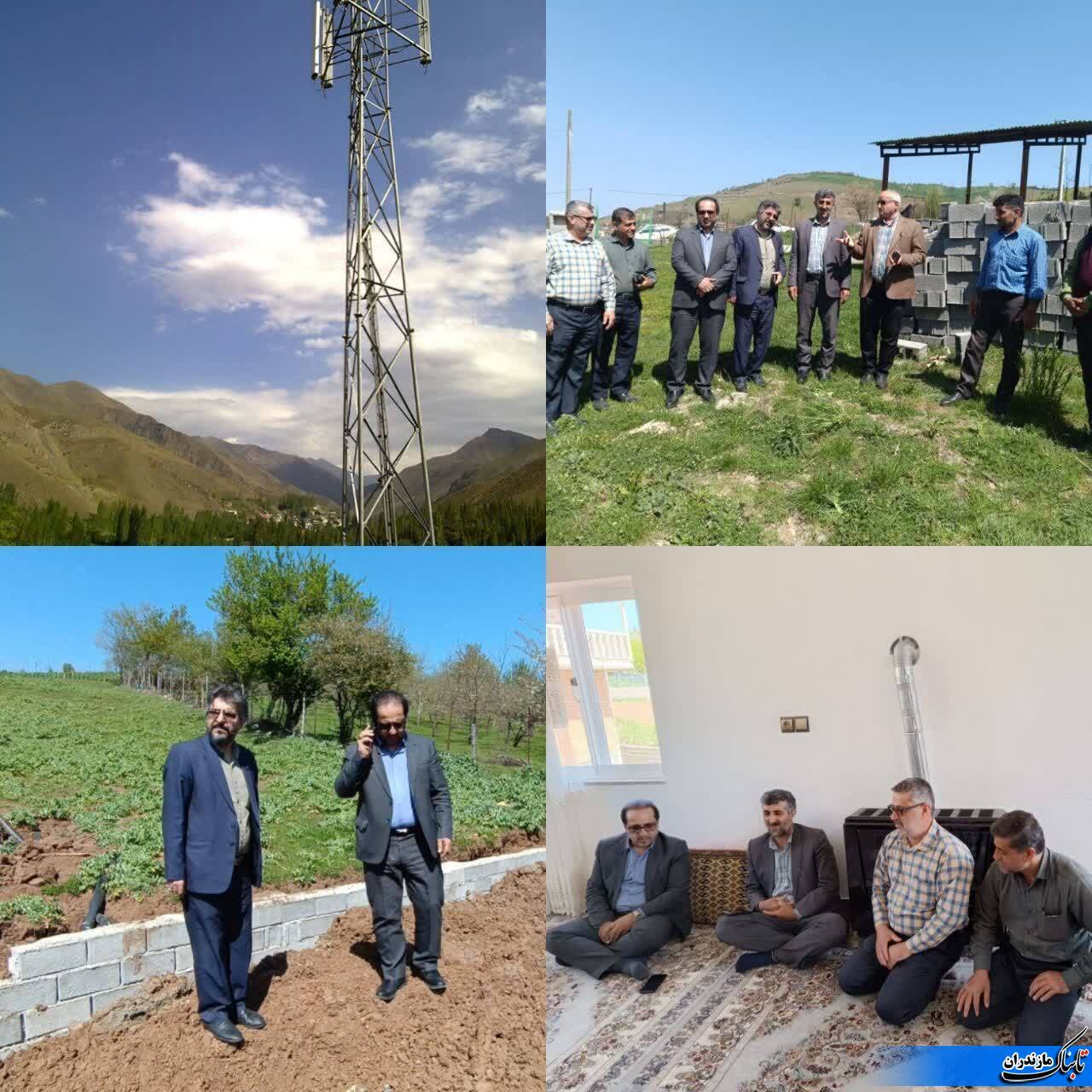 بازدید میدانی از وضعیت اجرای پروژه‌های ارتباطی بخش دودانگه شهرستان ساری/ تامین پوشش ۷ روستای بخش دودانگه شهرستان ساری طی سه ماه آینده