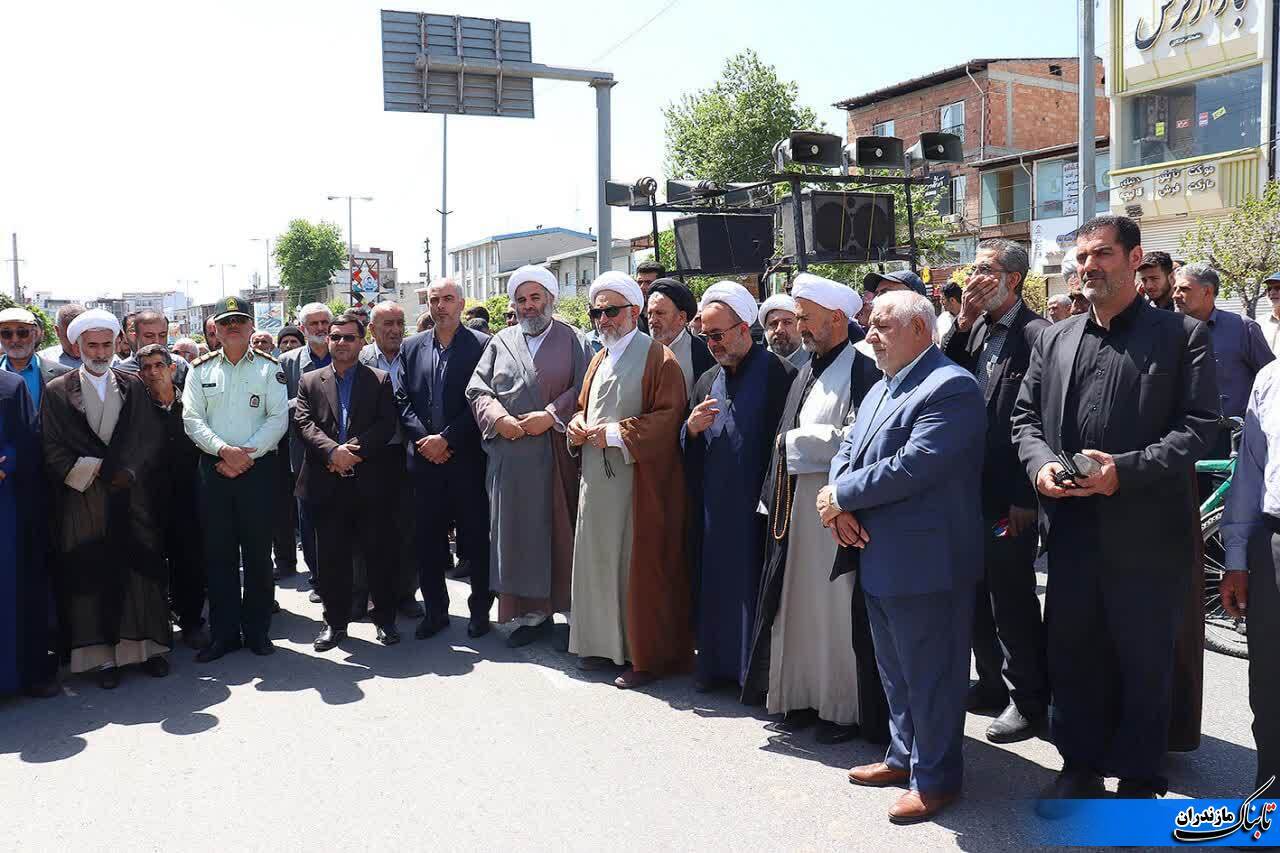 راهپیمایی جمعه‌های خشم در حمایت از مردم مظلوم غزه و عملیات وعده صادق در نکا/ گزارش تصویری