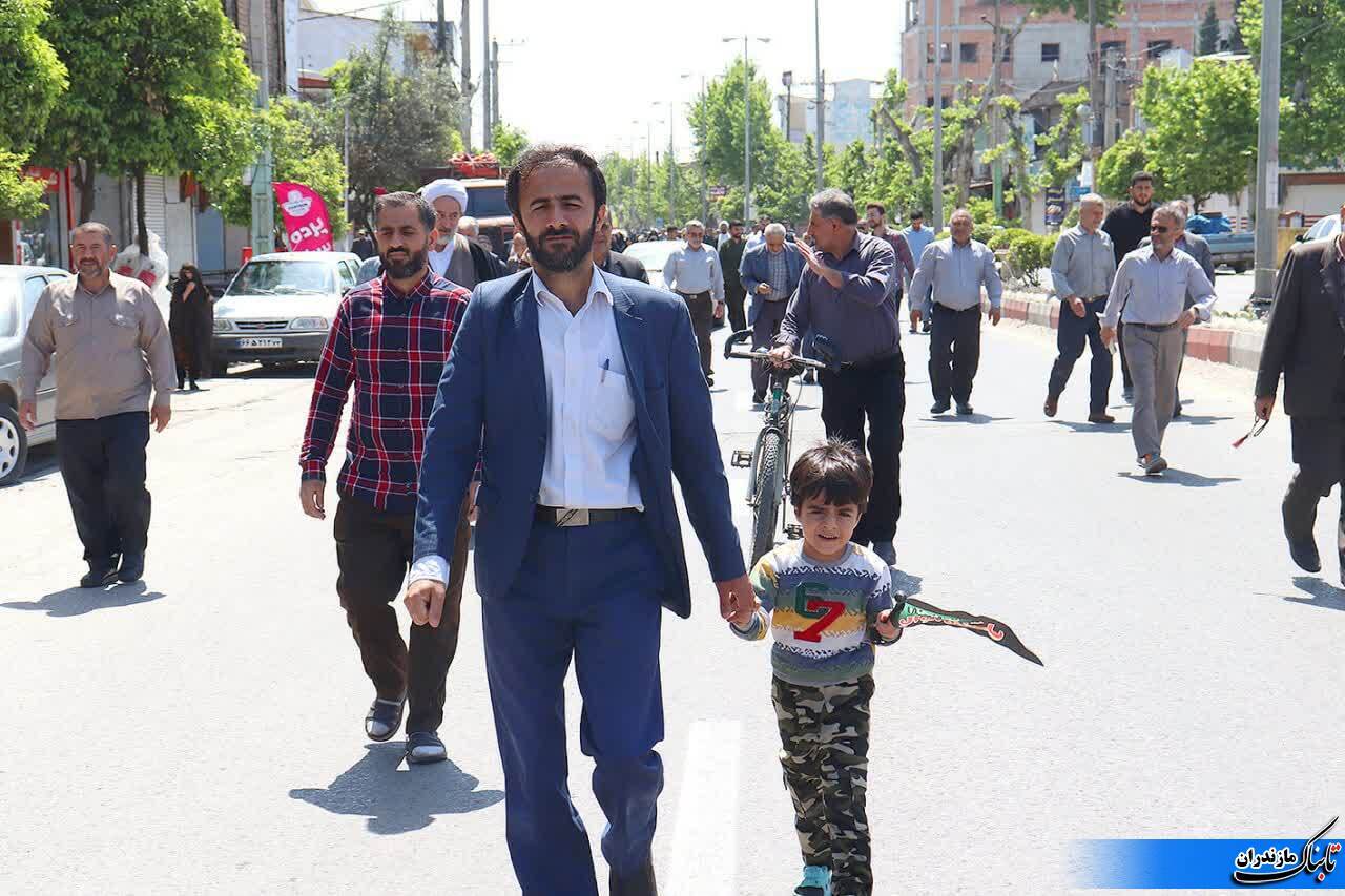 راهپیمایی جمعه‌های خشم در حمایت از مردم مظلوم غزه و عملیات وعده صادق در نکا/ گزارش تصویری