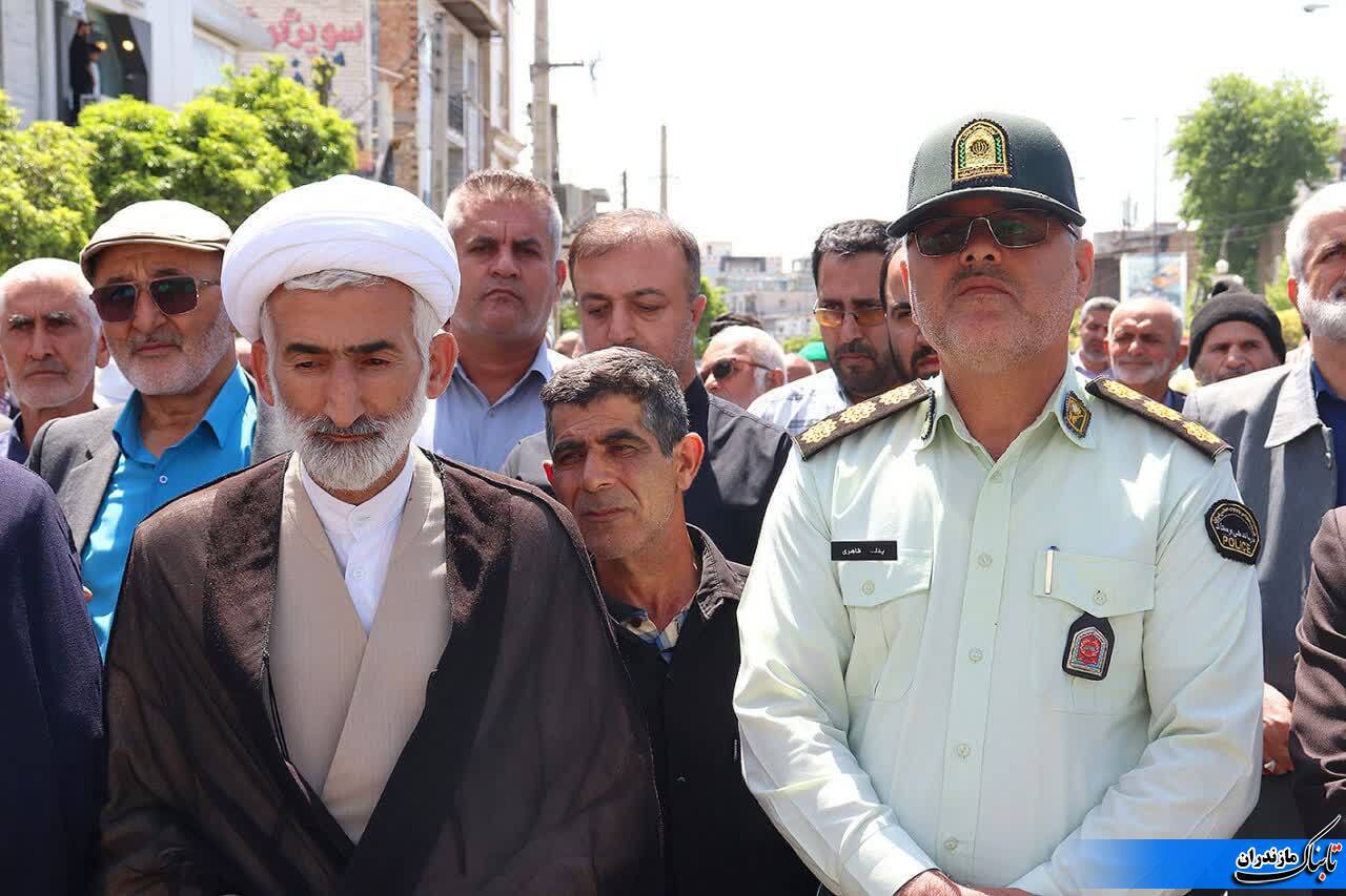 راهپیمایی جمعه‌های خشم در حمایت از مردم مظلوم غزه و عملیات وعده صادق در نکا/ گزارش تصویری