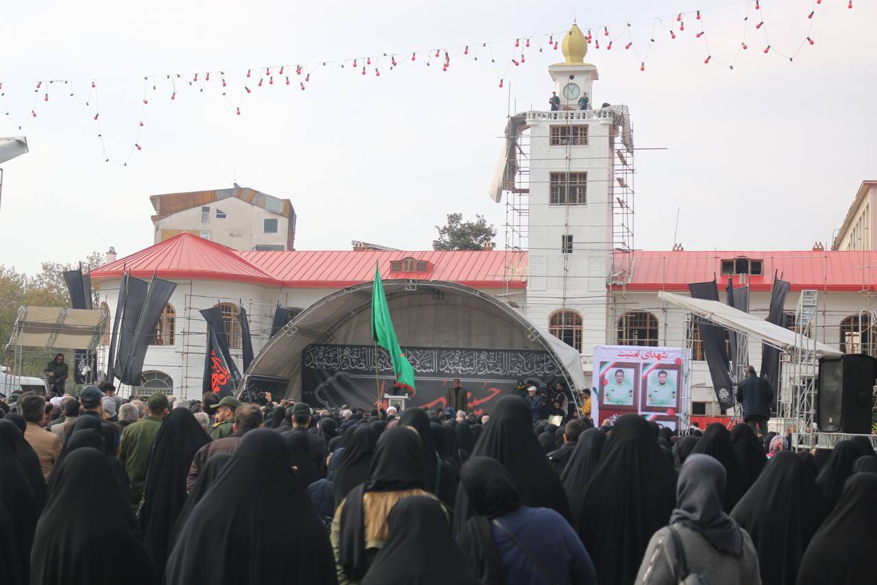 بدرقه شهدای گمنام در قلب گیلان برگزار شد/شور حماسی و وحدت مردمی گیلان در بدرقه شهدای گمنام و مدافع امنیت