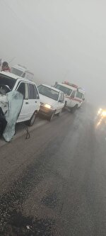 تصادف صبح امروز در محور فامنین، قزل آباد زنجیره‌ای نبوده است