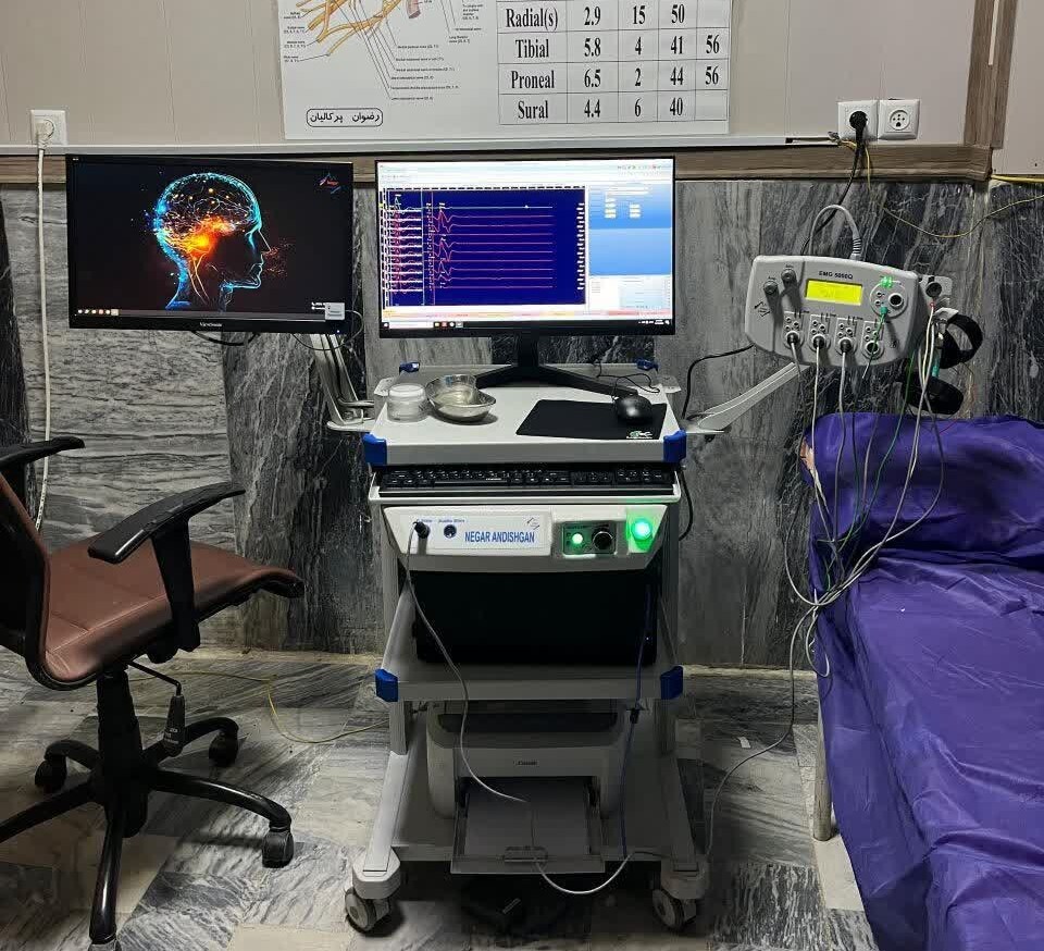 بهره برداری از دستگاه الکترومایوگراف در بیمارستان علوی اردبیل